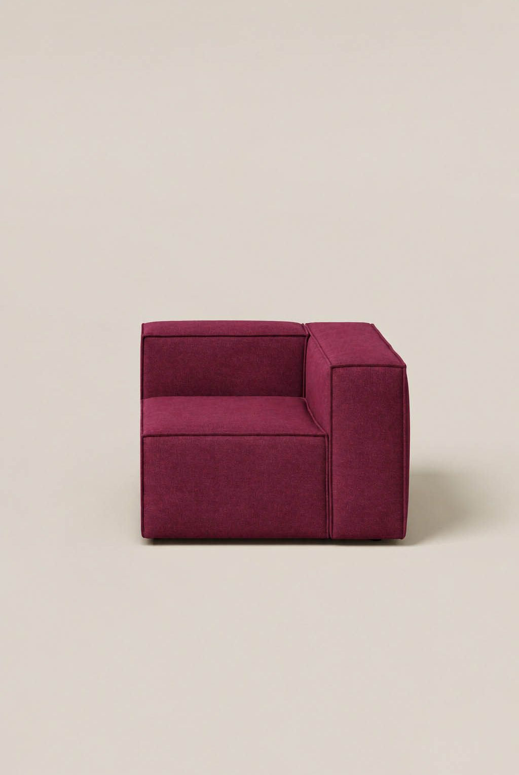 Safa Maroon Corner & Arm Module Sofa