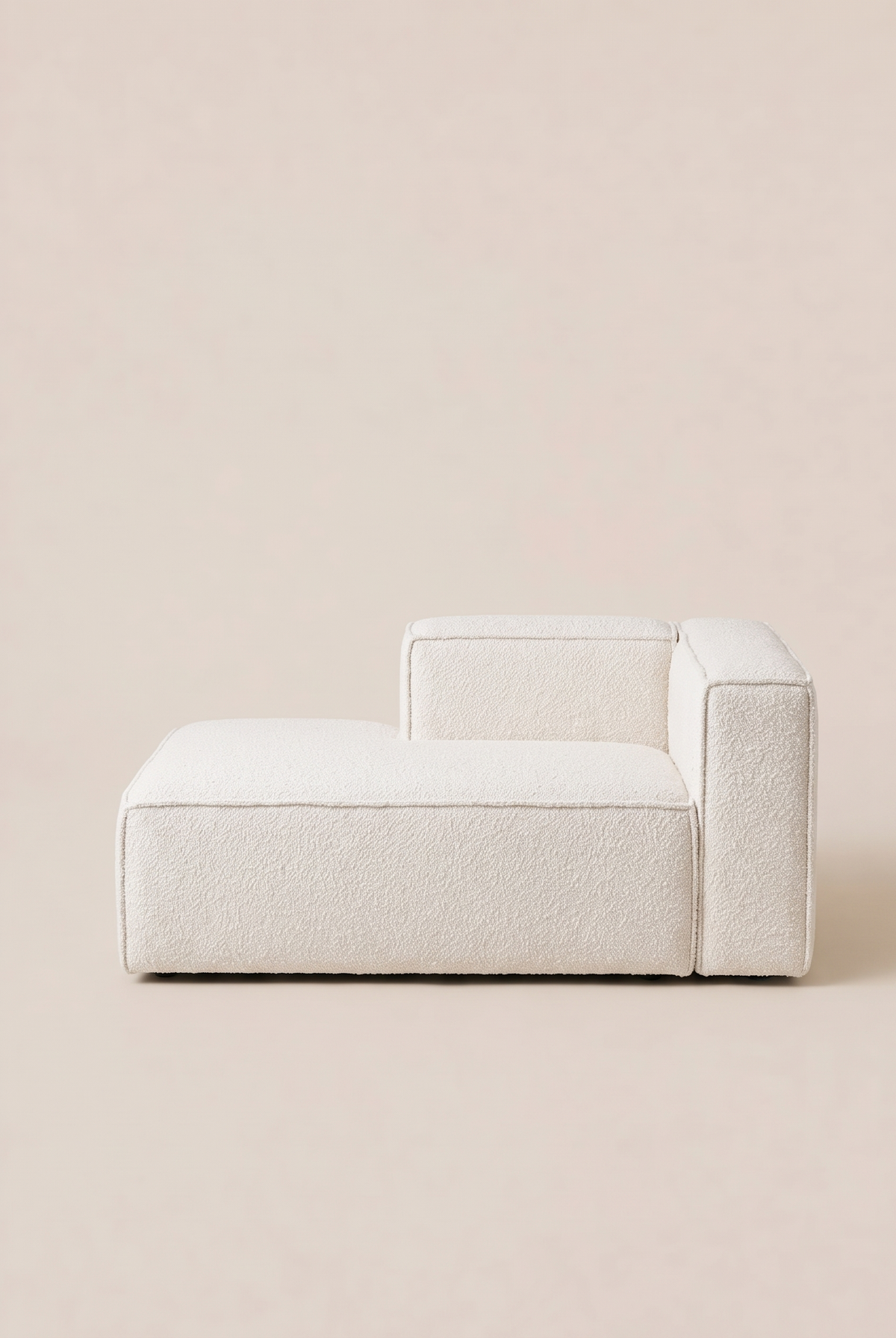 Safa Off White Boucle Chaise Module
