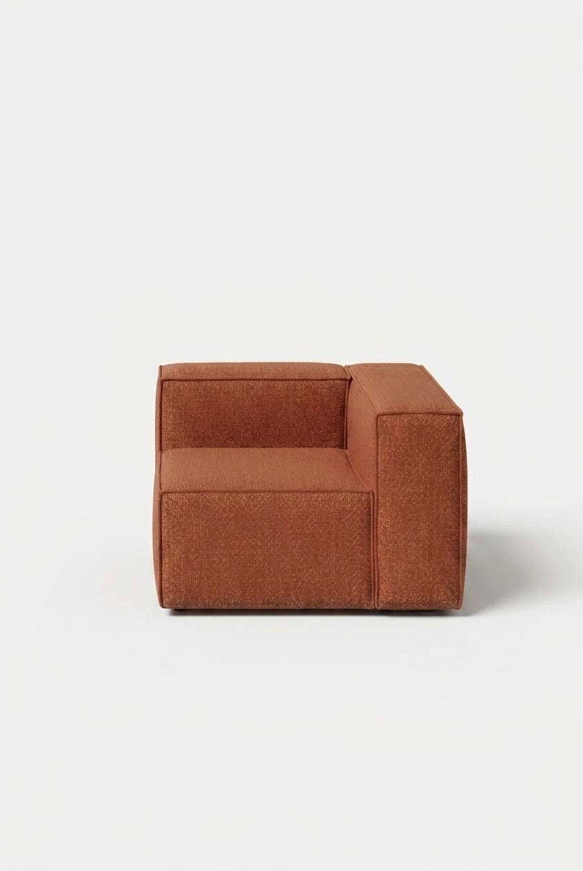 Safa Warm Terracotta Corner & Arm Module Sofa