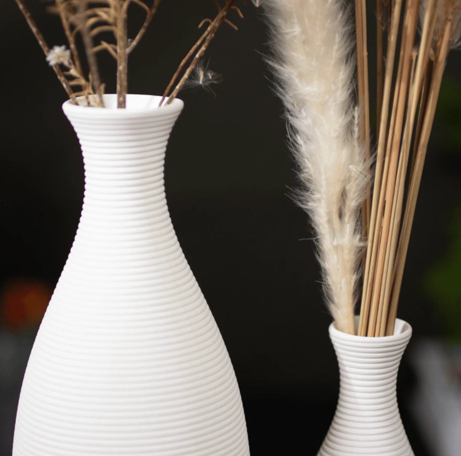 Long Nordic White Vase (4 Sizes)