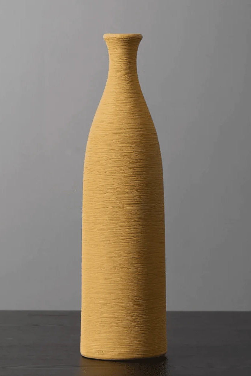 Mustard Ceramic Long Vase (2 Sizes)