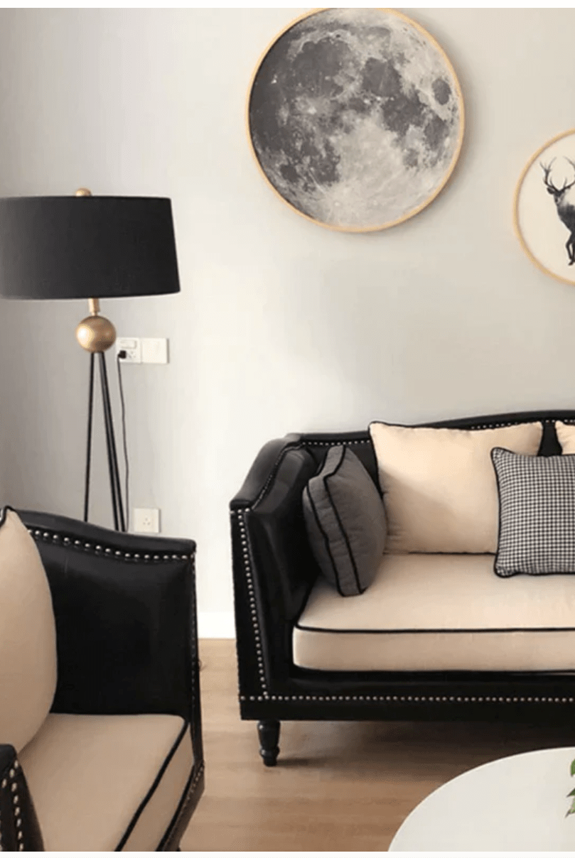 Retro Style Fabric Floor Lamp