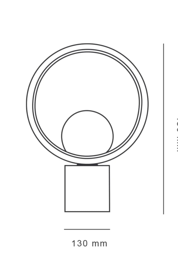 Round Transparent Glass Table Lamp