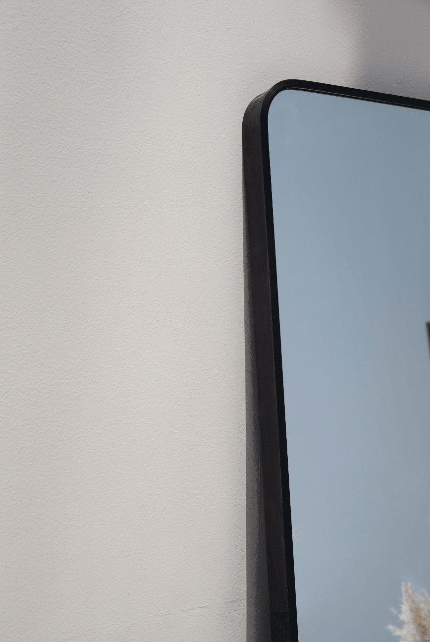 Rounded Corners Rectangular Black Mirror (60x180 CM) Mirrors Homekode