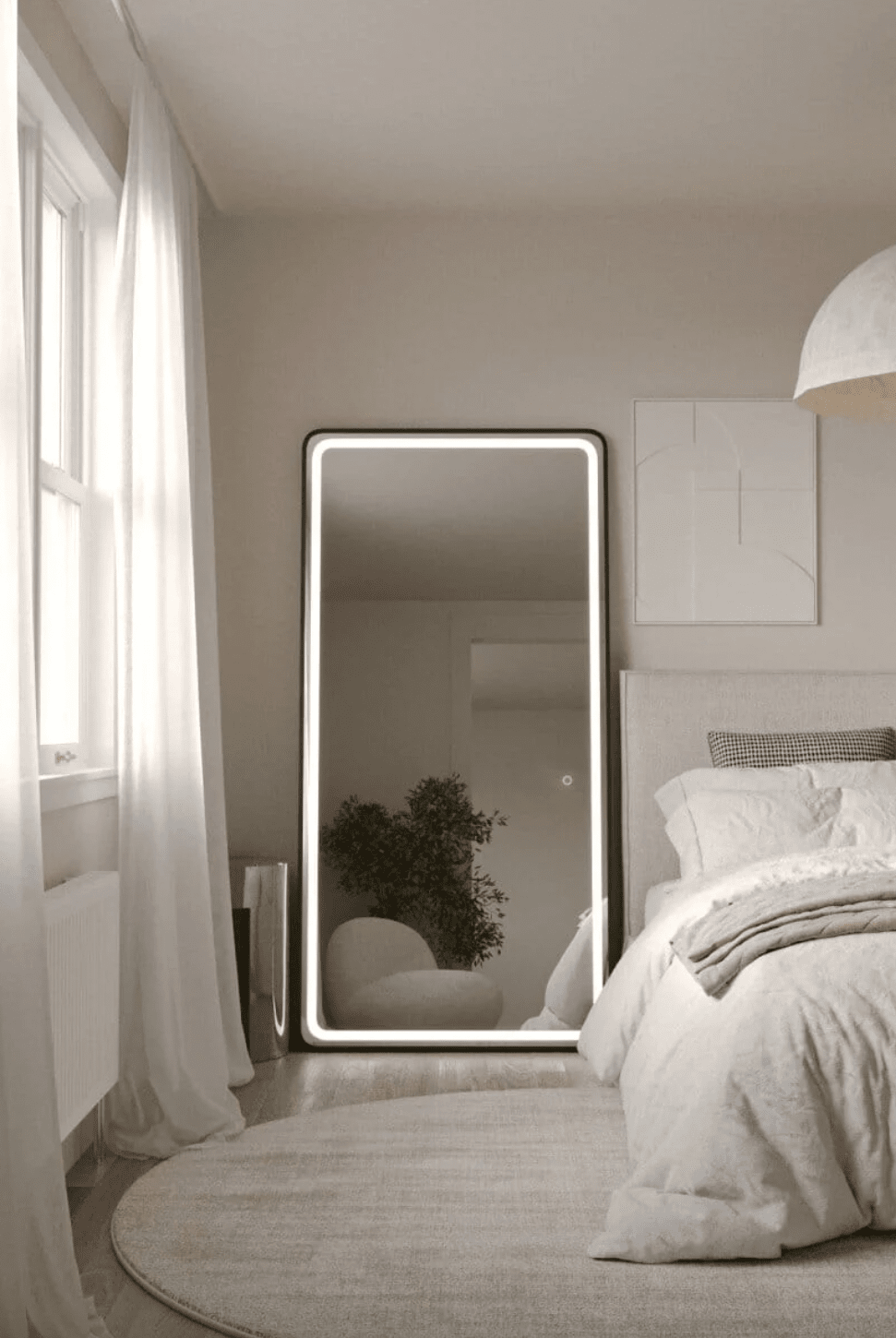 Kayla Black LED Rectangle Mirror with Rounded Corners (9 Sizes)