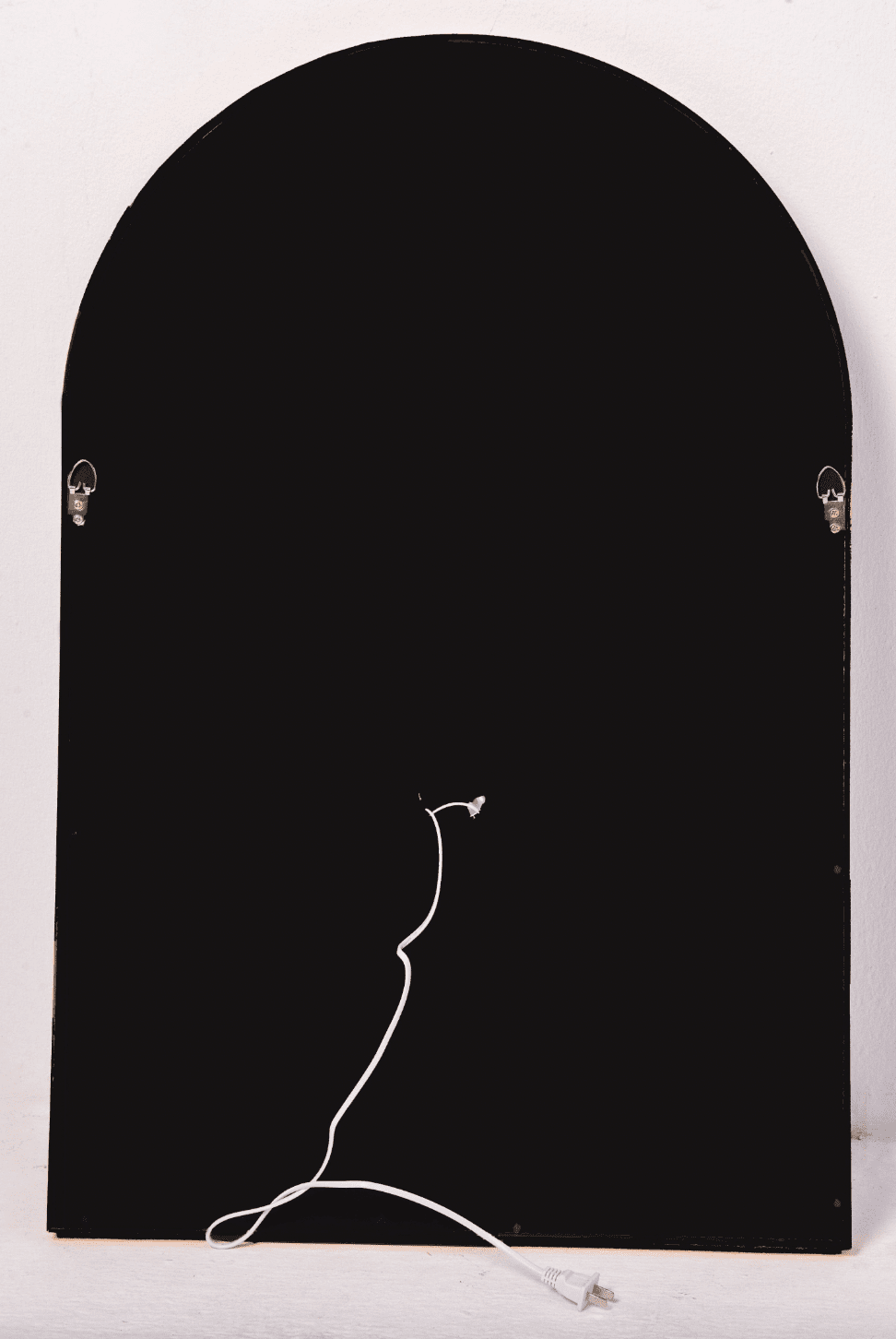 Black Arch Vanity Wall Mirror with Embedded Light (4 Sizes)