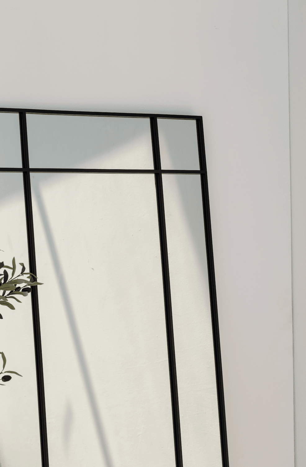 Aurelia Black Window Rectangular Mirror (2 Sizes) Mirrors Homekode