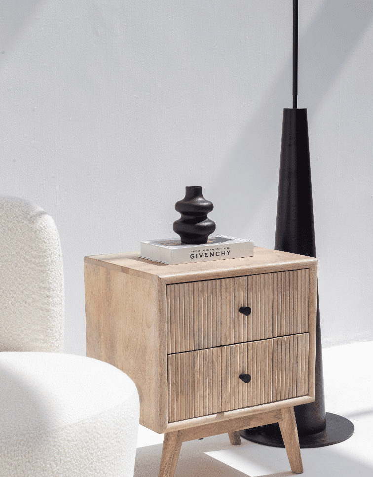 Black Curvy Layers Ceramic Vase (2 Sizes)