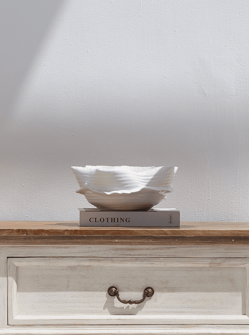White Irregular Ceramic Decor Bowl