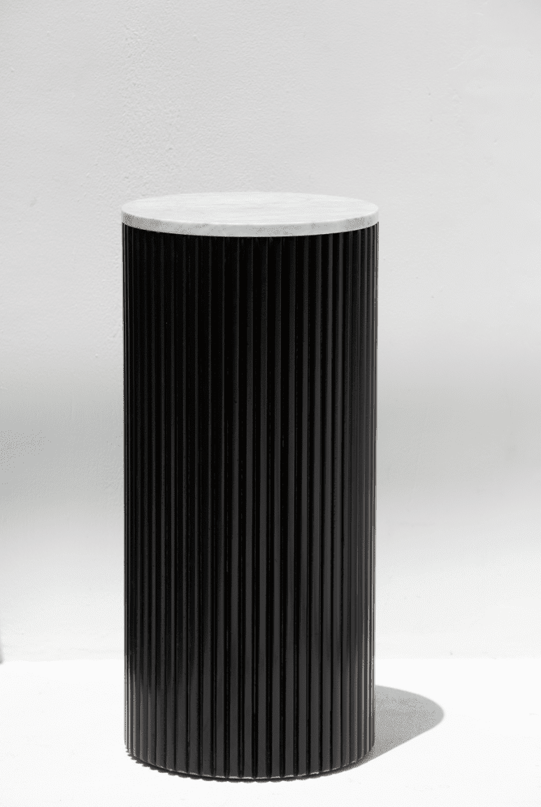 Alora Black Wooden Plinth With Multiple Tops Volakes Marble