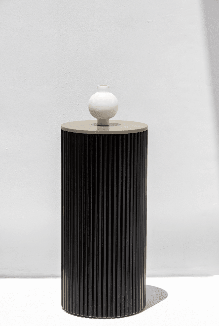 Alora Black Wooden Plinth With Multiple Tops Brown Quz