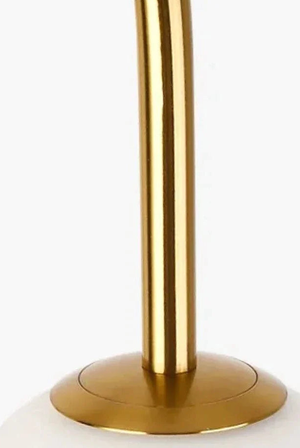 Gold and White arched Floor Lamp With Side table Homekode