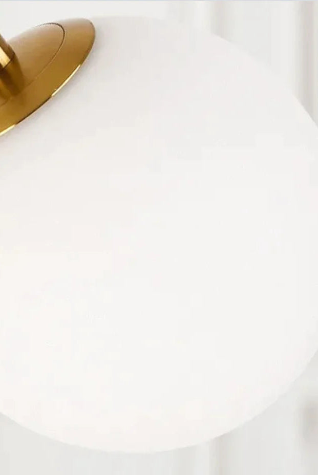 Gold and White arched Floor Lamp With Side table Homekode