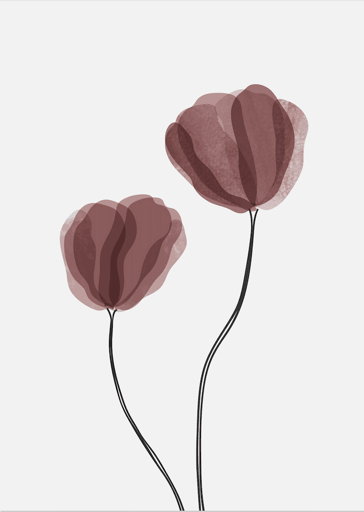 Taco Tulip Floral Abstract Wall I