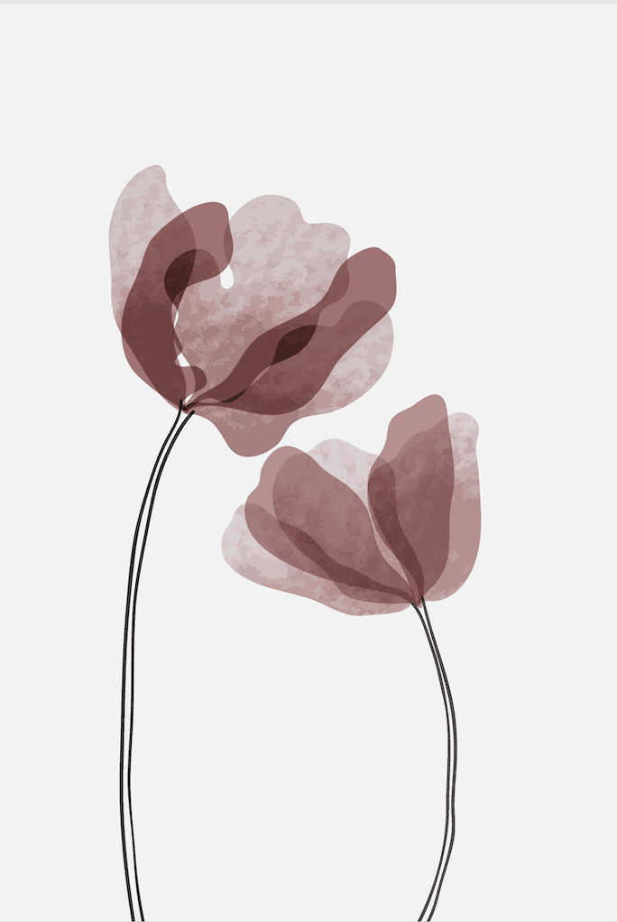 Taco Tulip Floral Abstract Wall III