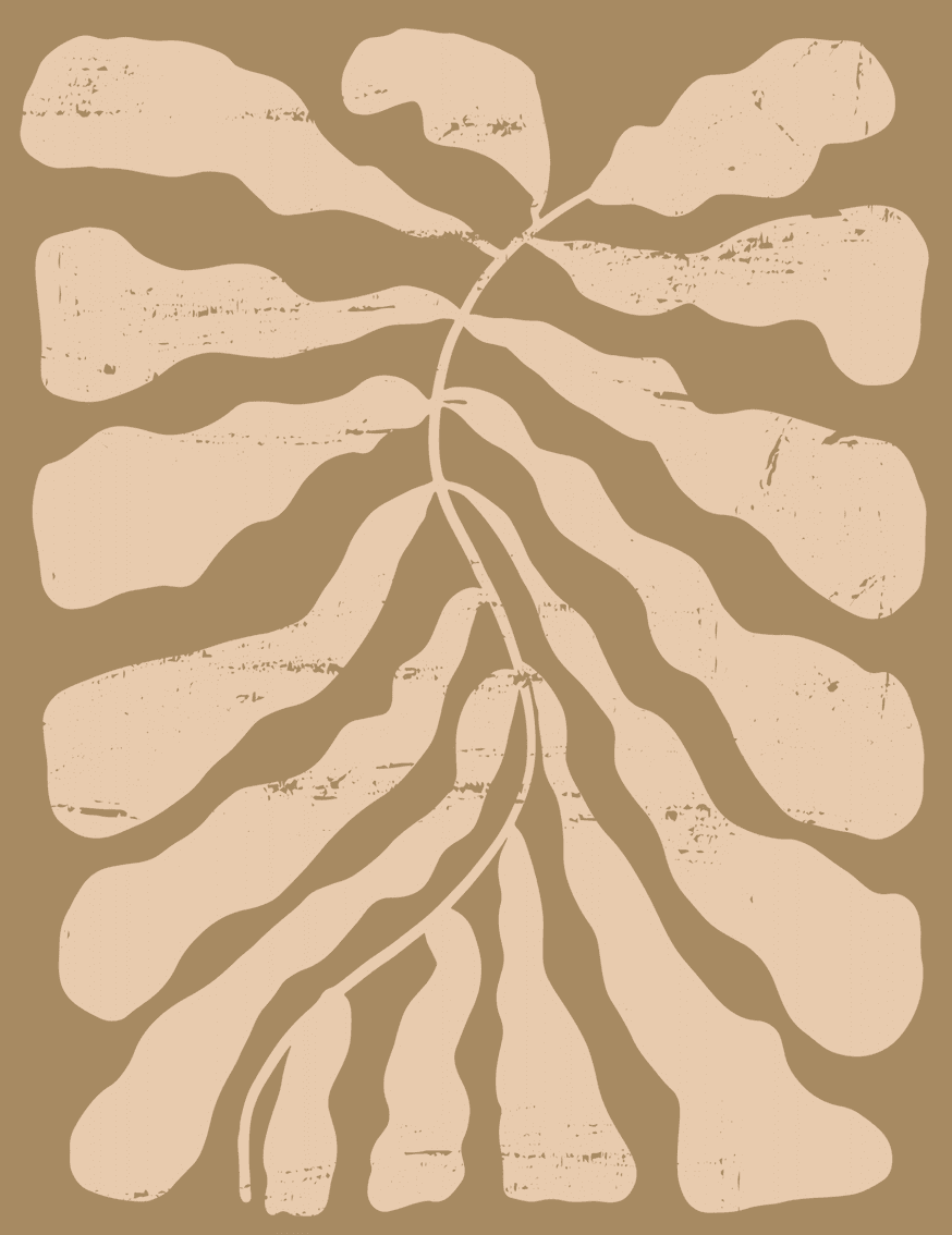 Beige Algae Matisse Abstract Wall