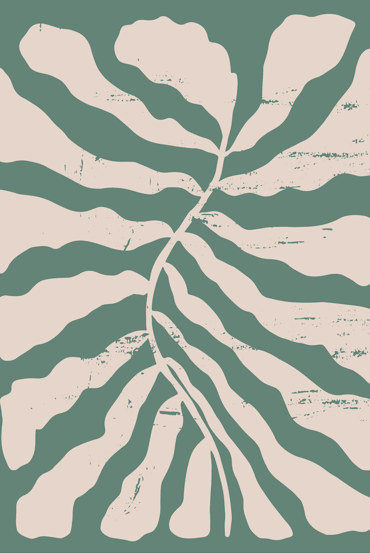 Light Beige Algae Matisse Abstract Wall