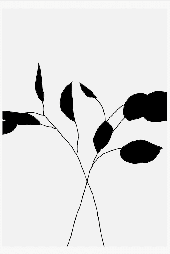 Botanical Plant Silhouette Wall II