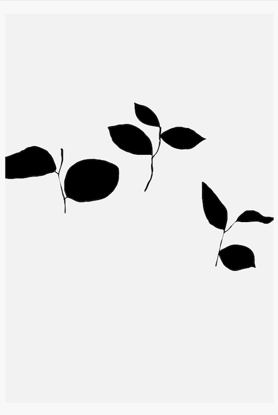Botanical Plant Silhouette Wall III