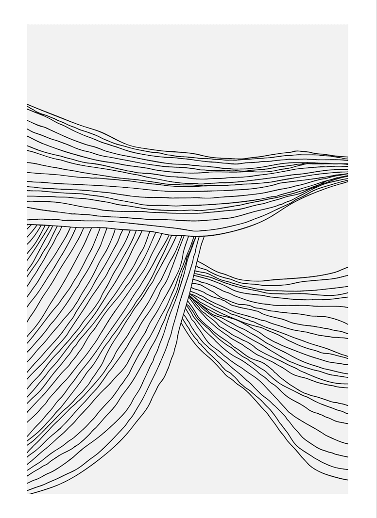 Cross Contours Abstract Wall I