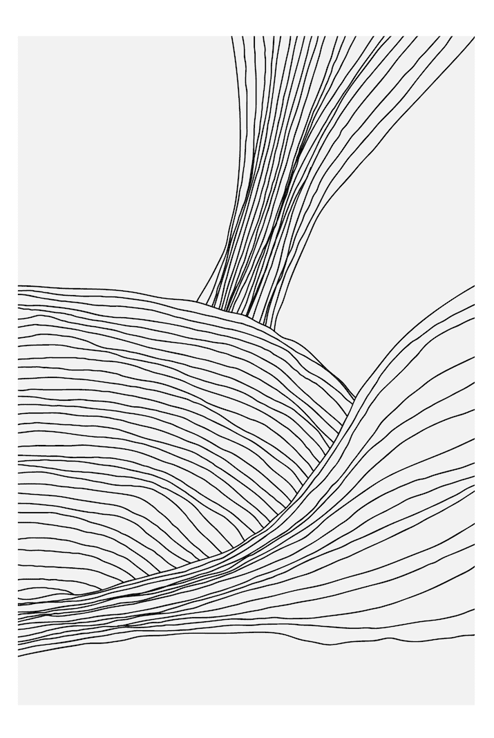 Cross Contours Abstract Wall III