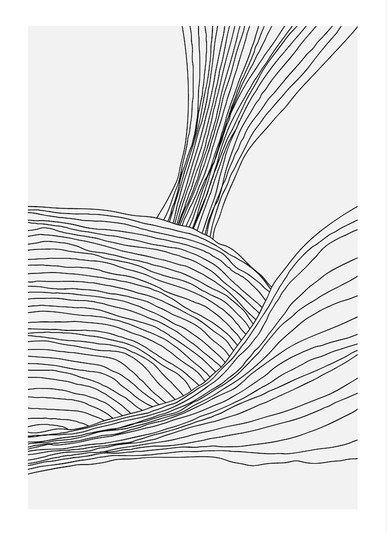 Cross Contours Abstract Wall III