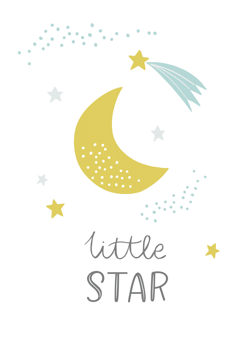 Celestial Serenade Little Star Wall