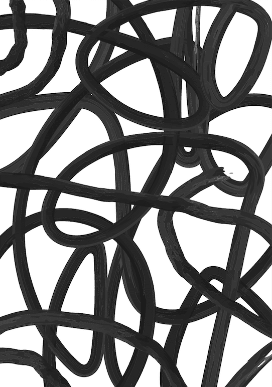 Modern Noir Expression Wall I