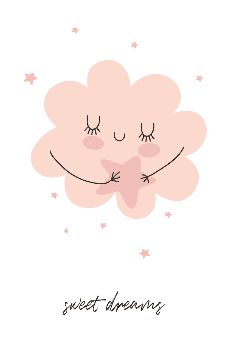 Celestial Hug: Cloud and Star Wall