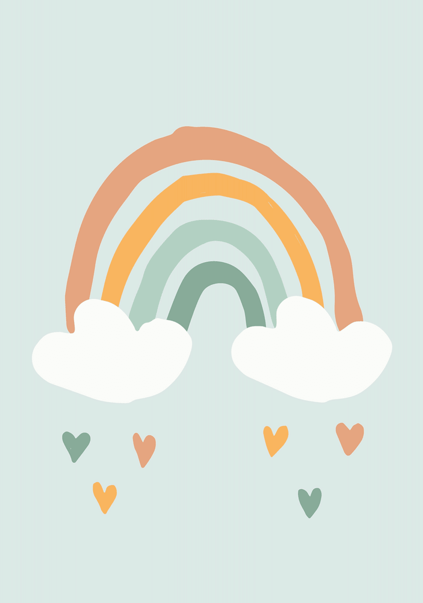 Rain of Love Rainbow Wall