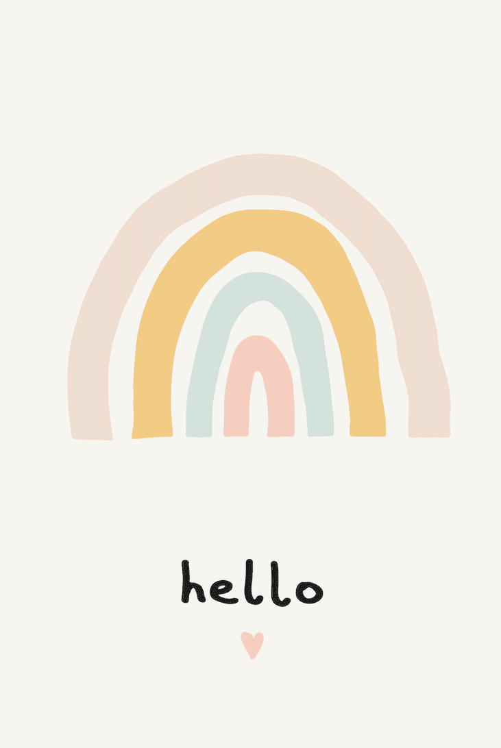 Pastel Rainbow Greeting Wall