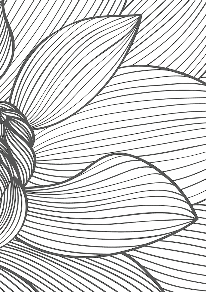 Monochrome Blossom Wall III