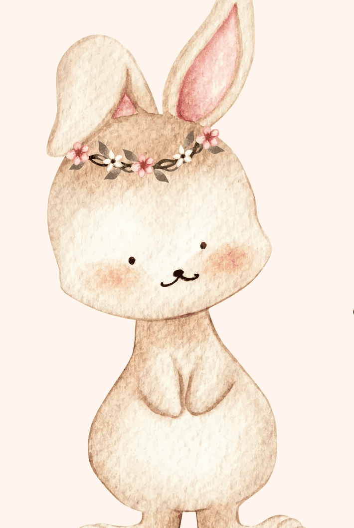 Blossoming Bunny Wall