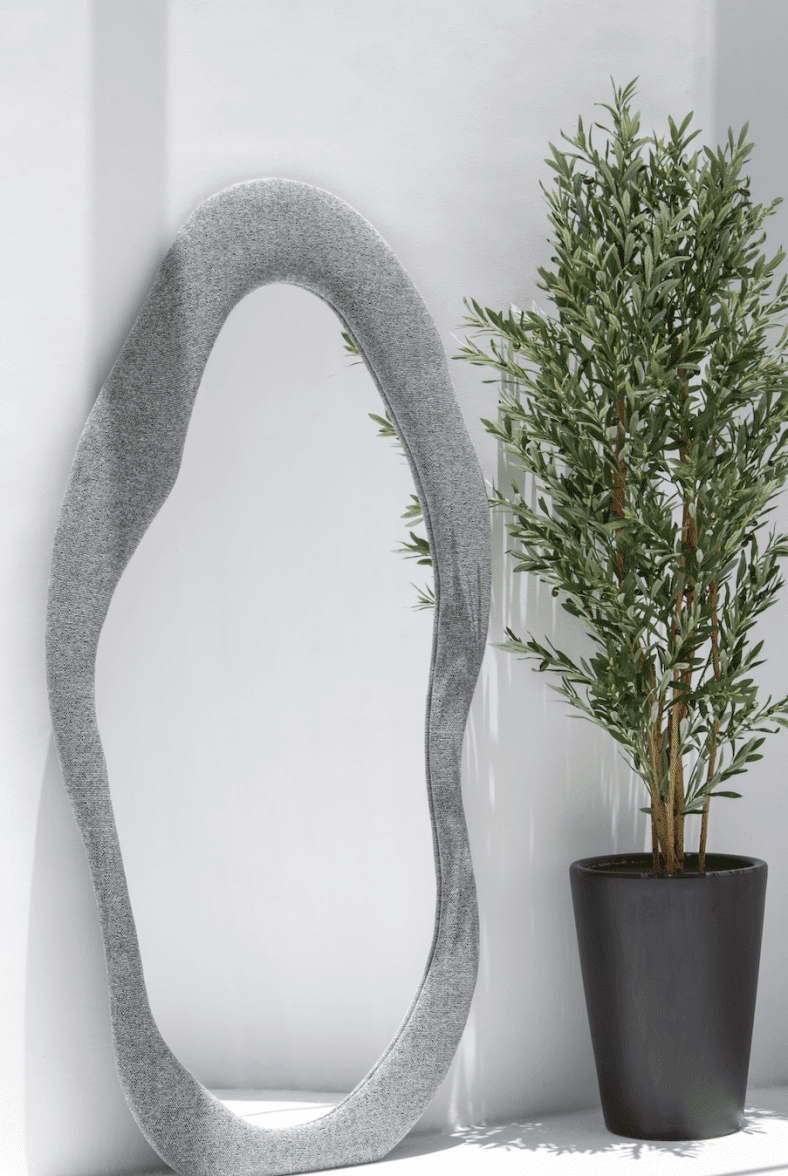 Roxana Grey Squiggly Mirror (200x100CM) Homekode