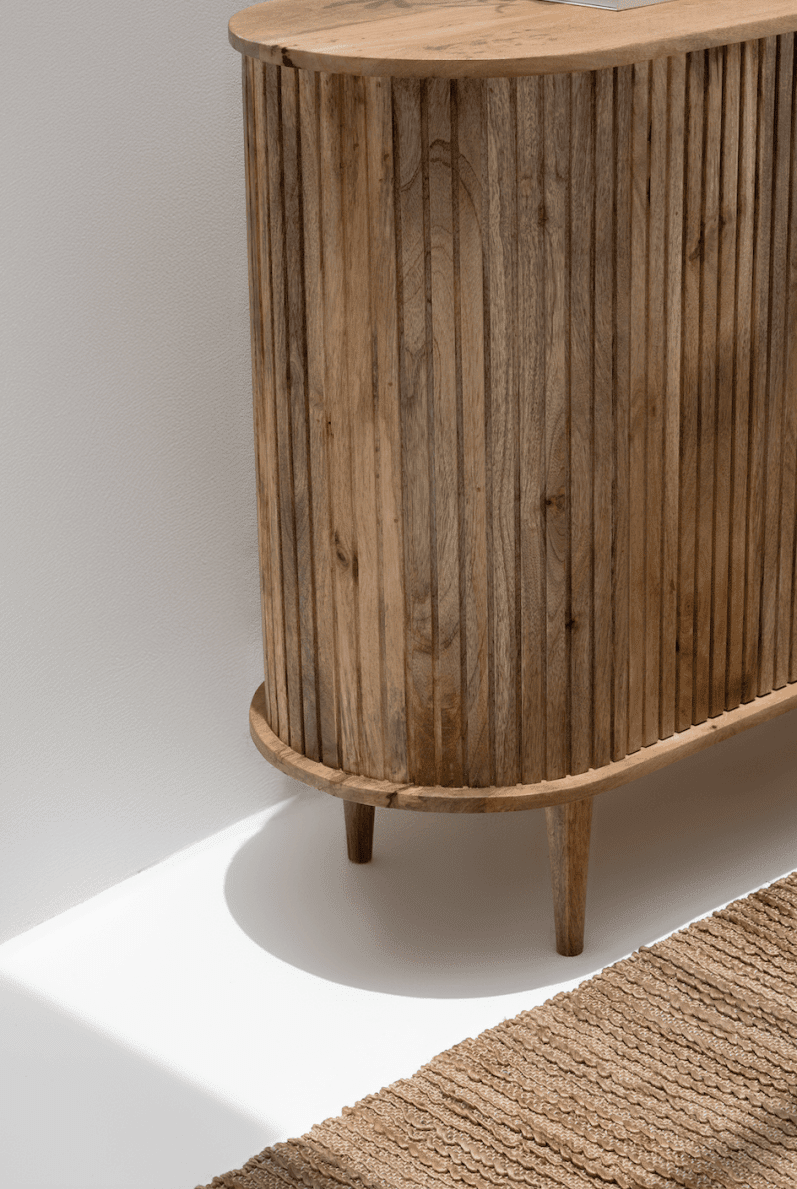 Patrice Rattan Wood Sideboard