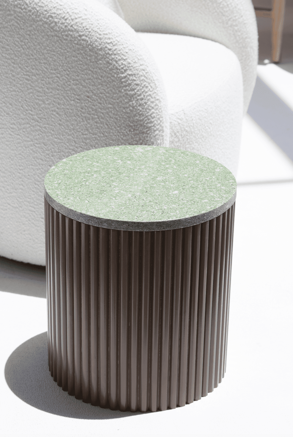 Nora Side Tables With Brown Wooden Base (18 Top Variants) Green Quz