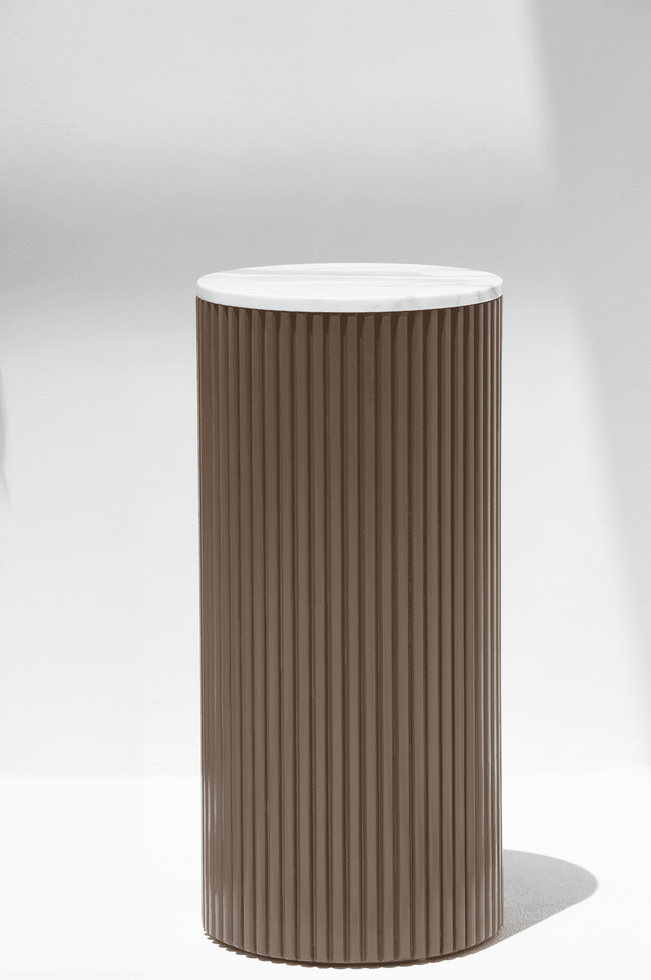 Alora Brown Wooden Plinth With Multiple Tops Volakes Marble