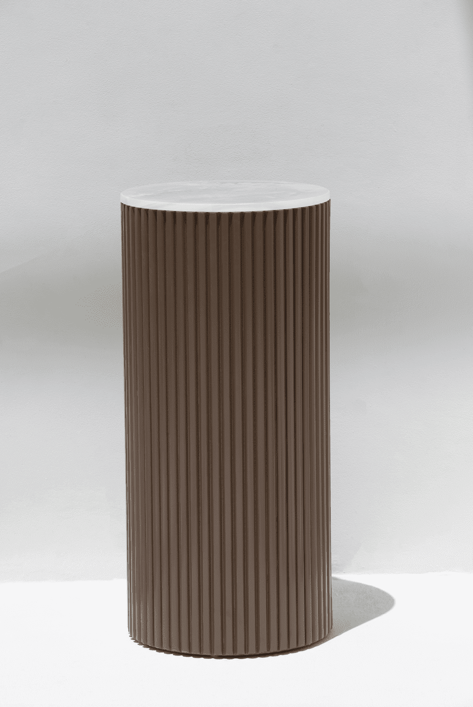 Alora Brown Wooden Plinth With Multiple Tops Blue Onyx