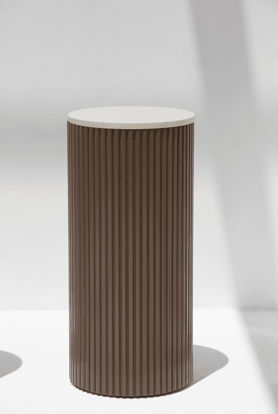 Alora Brown Wooden Plinth With Multiple Tops Crema Uno