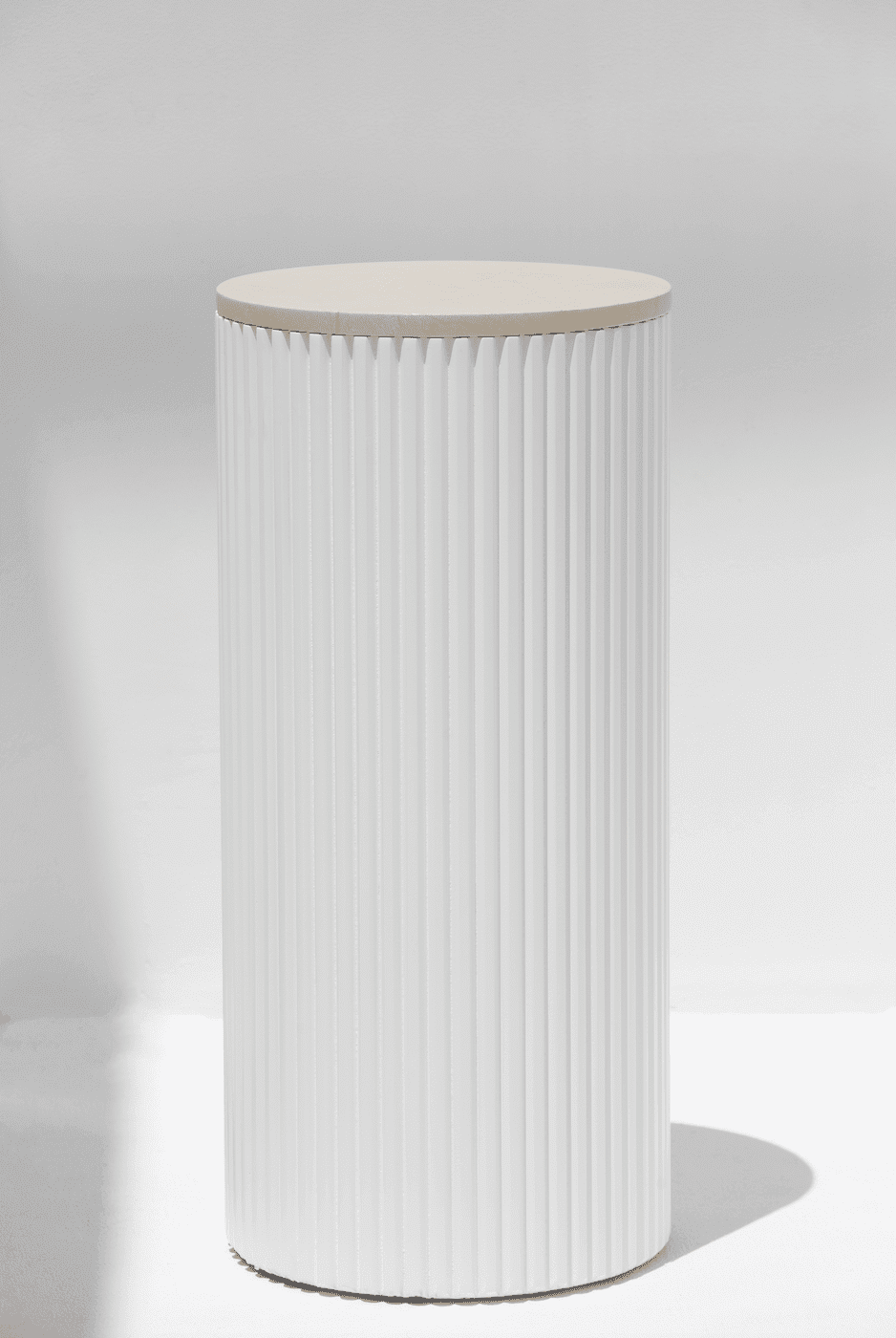 Alora White Wooden Plinth With Multiple Tops Crema Marfil