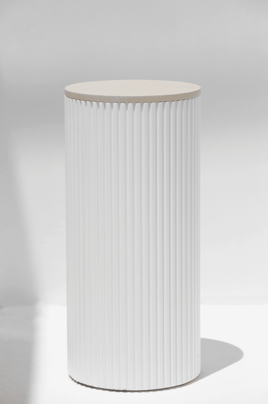 Alora White Wooden Plinth With Multiple Tops Crema Marfil