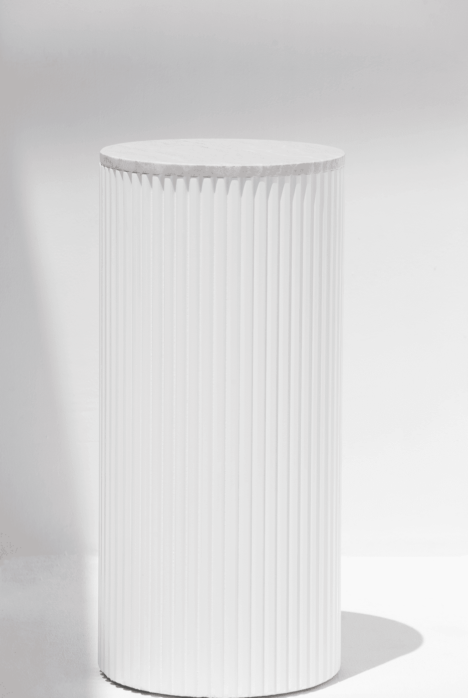 Alora White Wooden Plinth With Multiple Tops White Travertine