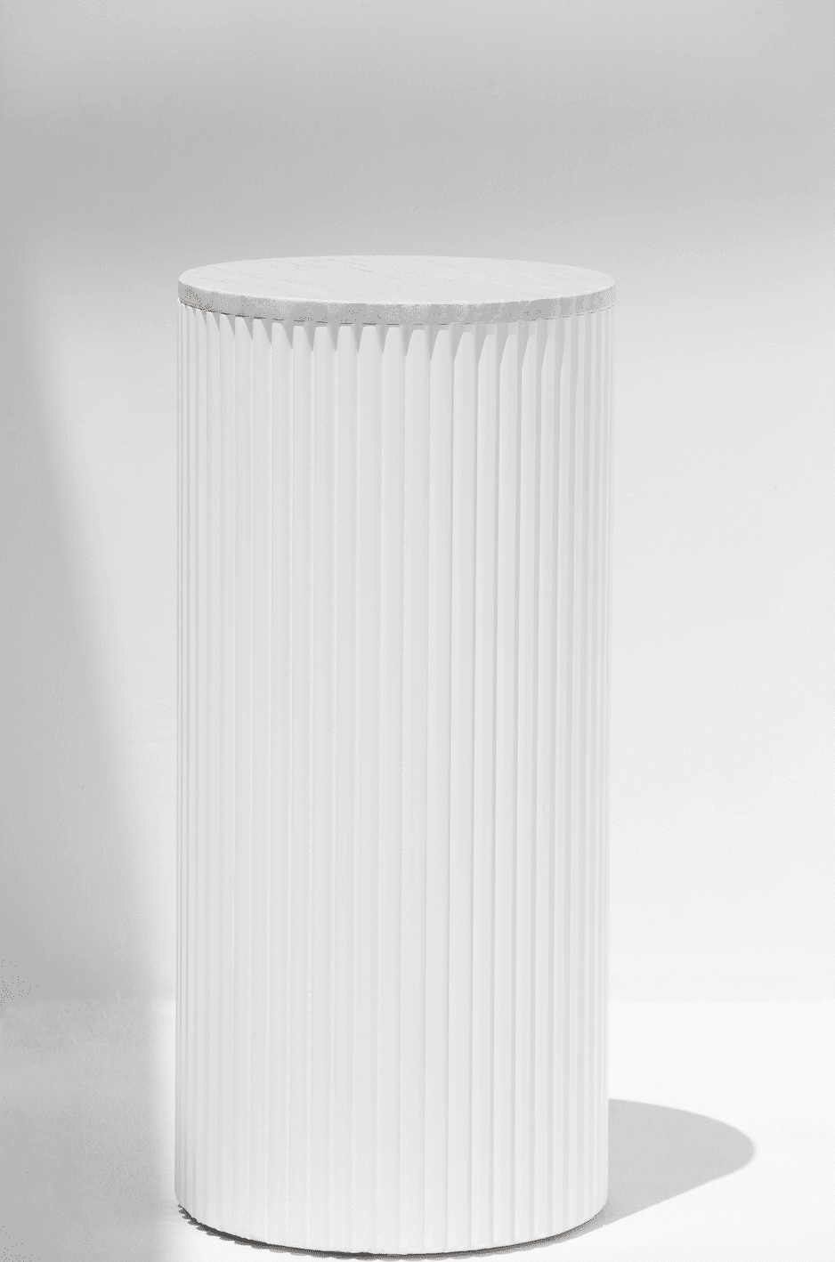 Alora White Wooden Plinth With Multiple Tops White Travertine