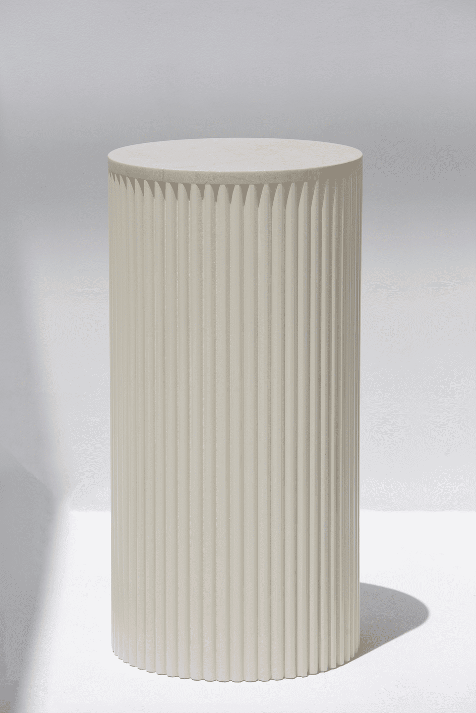 Alora Beige Wooden Plinth With Multiple Tops Crema Marfil