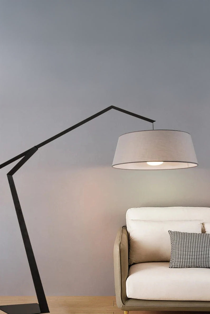 Modern Geometric Black Fishing Floor Lamp