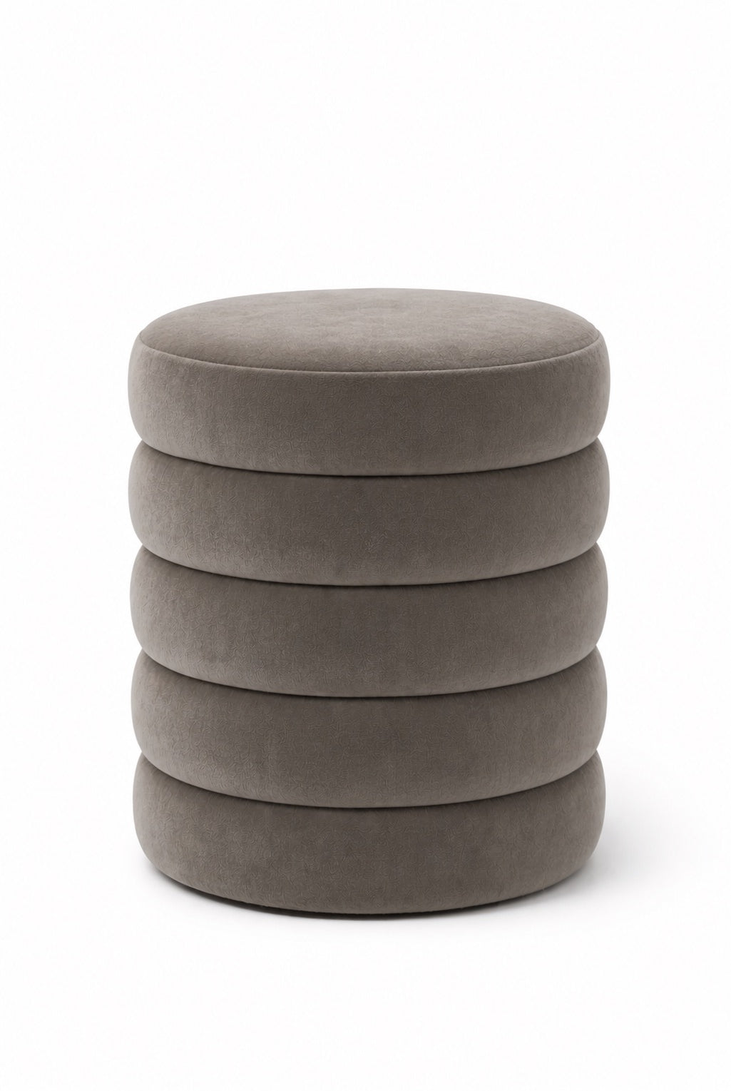 Sevil Greyish Green Layers Storage Pouf