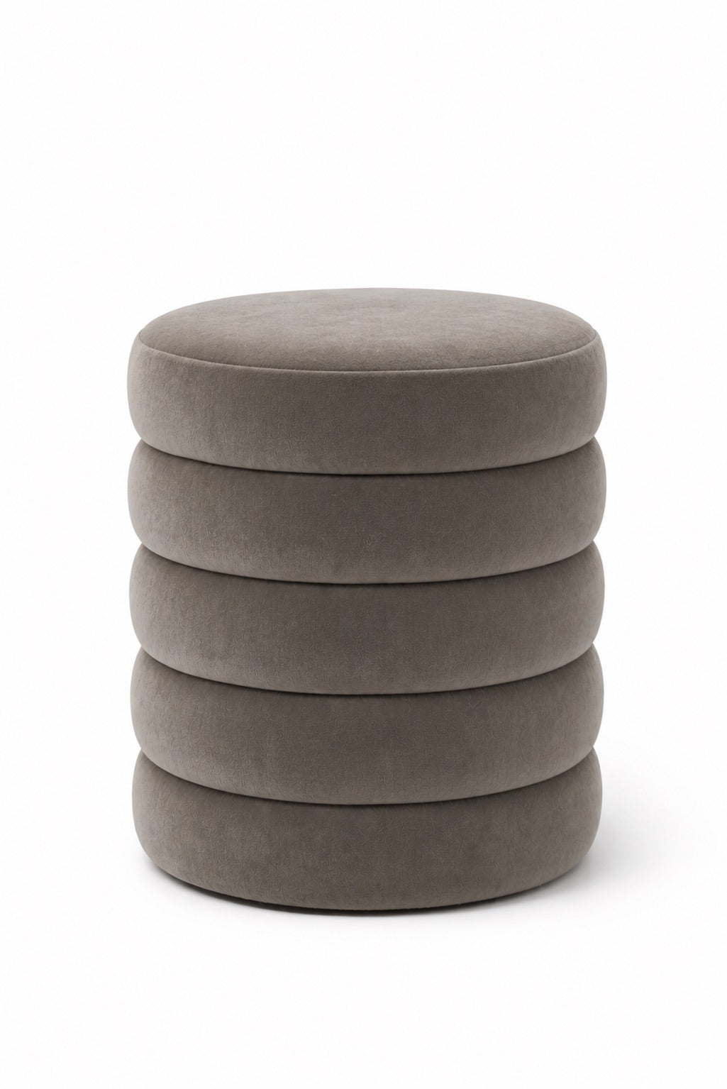 Sevil Greyish Green Layers Storage Pouf