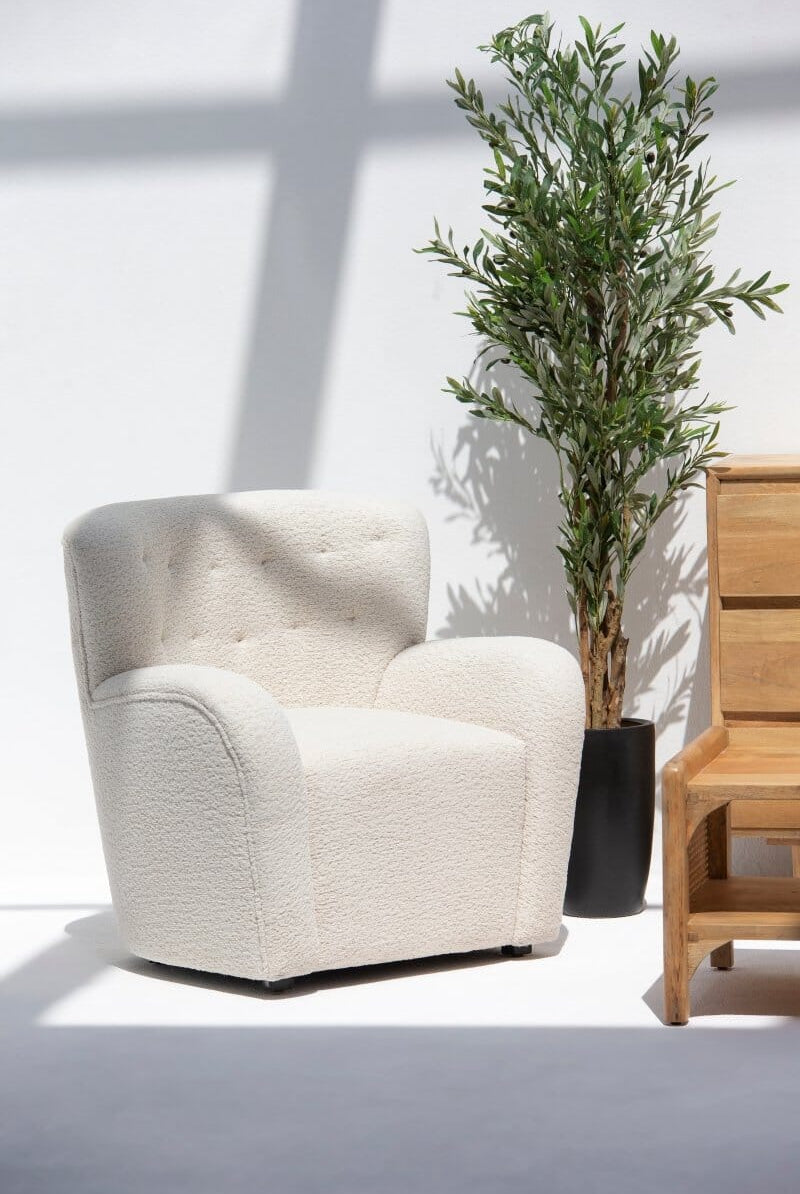 Sicily Boucle Sofa Chair with Arms