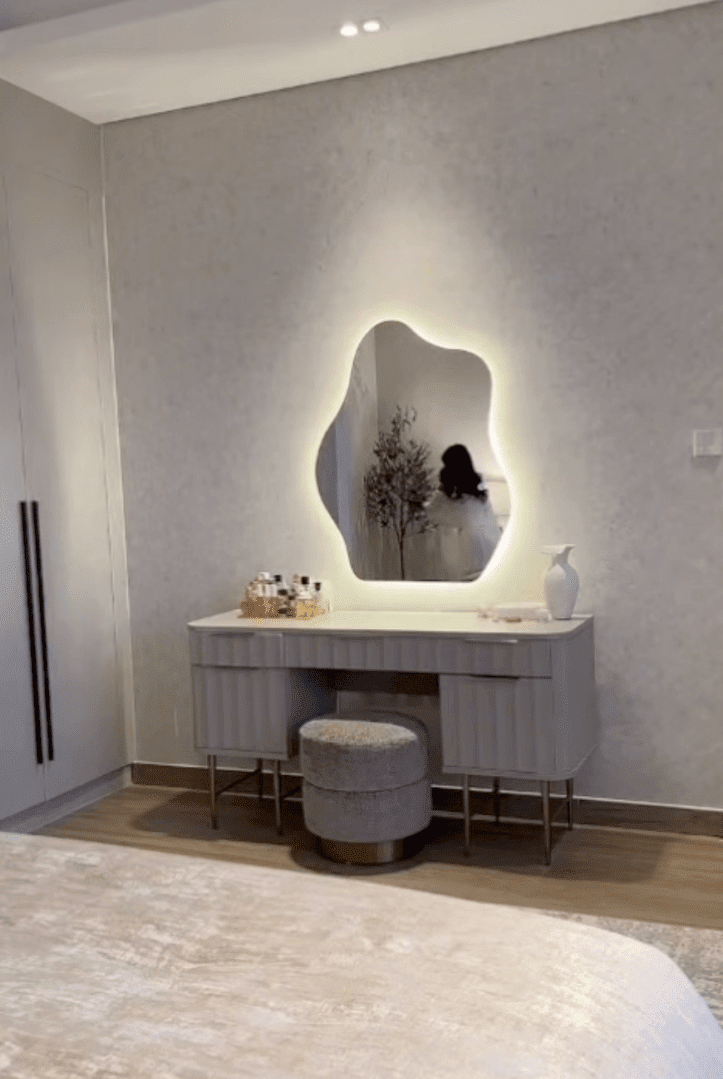 Skylar Irregular Cloud Shape Wall Mirror with Backlit LED (2 Sizes) Mirrors AME