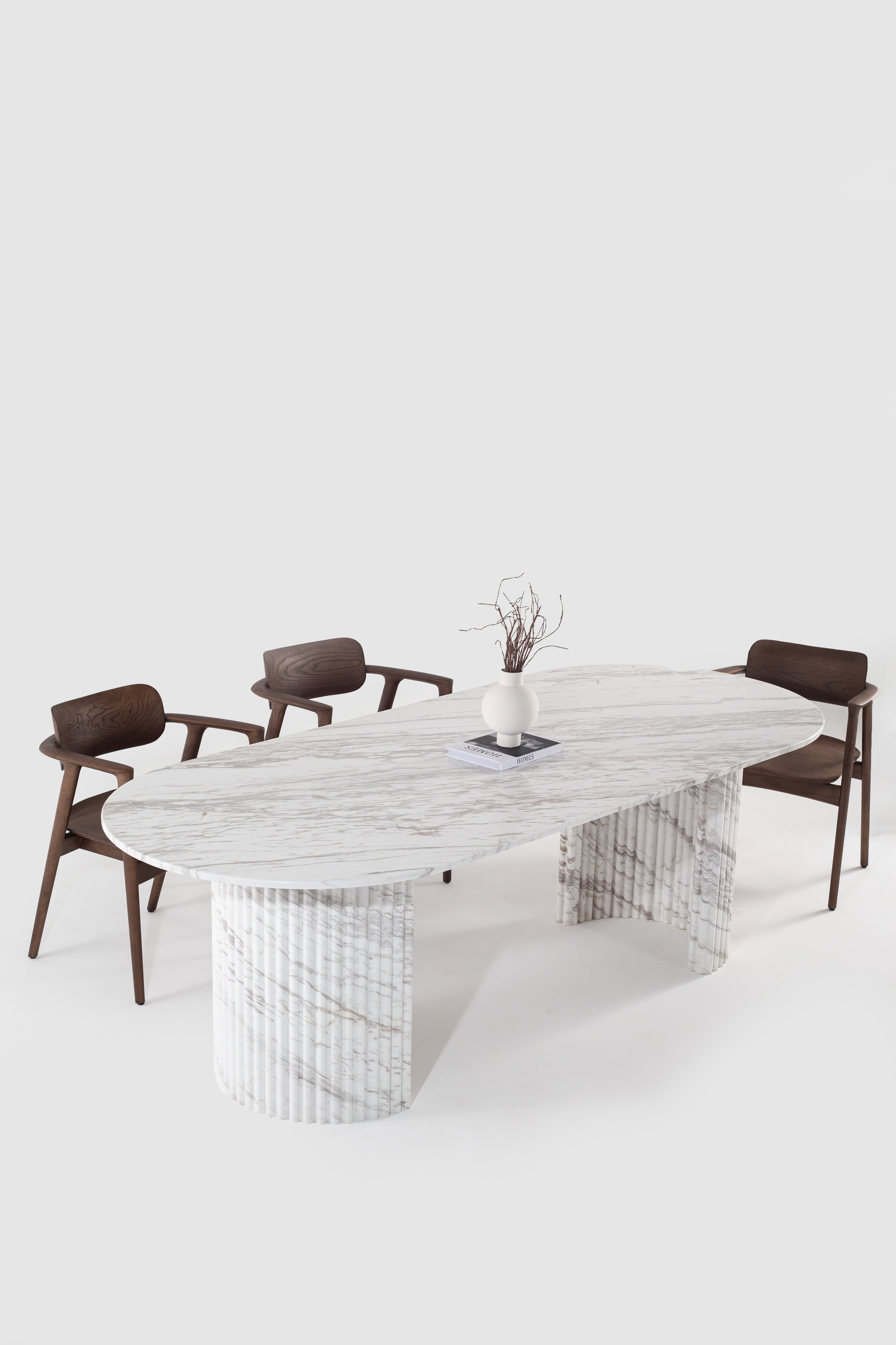 Maxine Greek Calacatta Marble Dining Table